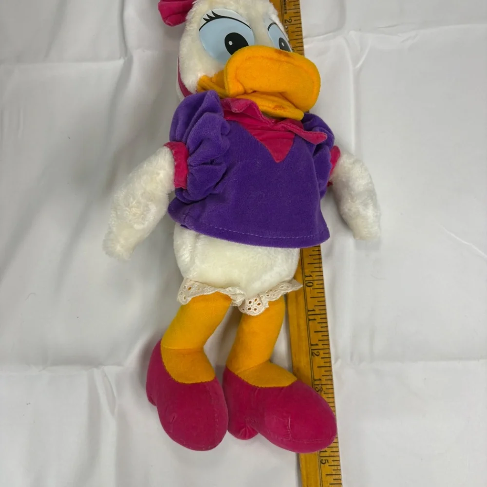 Vtg Daisy Duck Walt Disney World Stuffed Plush Animal Toy Disneyland Parks 1990s - Picture 9 of 9
